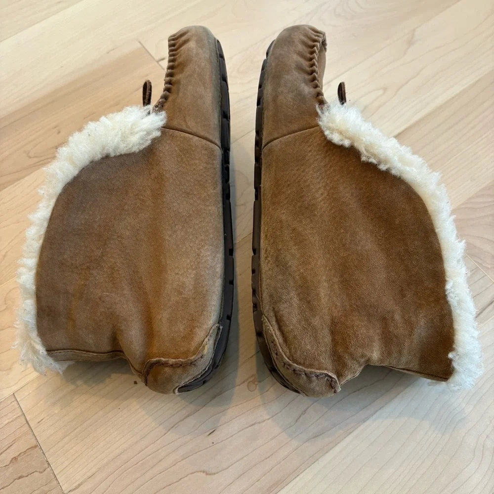 UGG Alina Sheepskin Moccasin Slippers Chestnut Cozy Fur Lined House Shoes US 7 - Picture 11 of 11